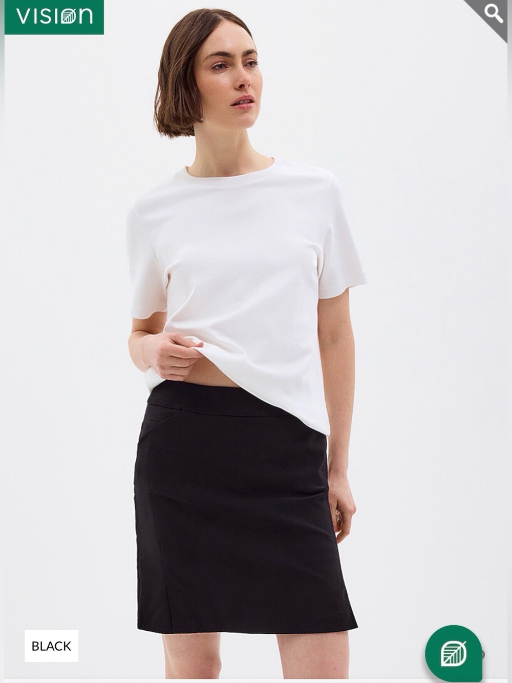 CONTEMPORAINE Stretch straight skort with pockets, sz 4